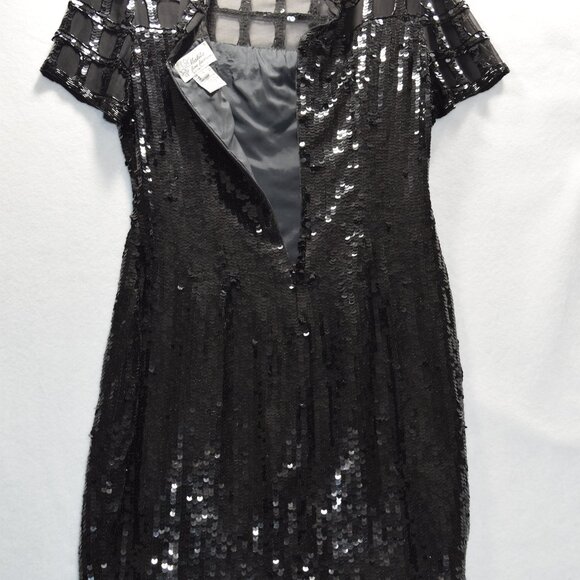 Matita Fine Women's Size 8 BLACK Fashions Silk Sequin Dress Worn Once - Picture 3 of 8